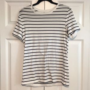 Navy striped shirt. Size L.